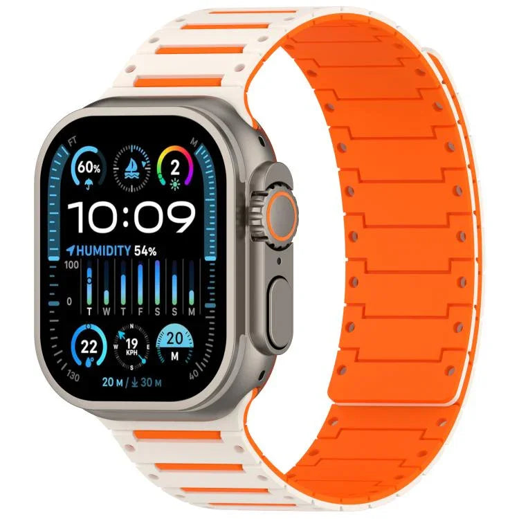 Colorful Spirit Piano Soft Magnetic Two-tone Watch Bracelet, For Apple Watch 46mm / 49mm / 45mm / 44mm