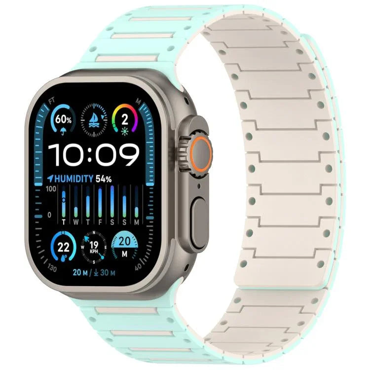 Colorful Spirit Piano Soft Magnetic Two-tone Watch Bracelet, For Apple Watch 46mm / 49mm / 45mm / 44mm