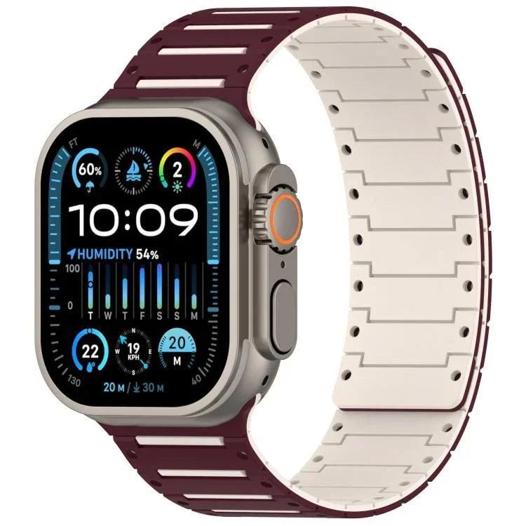 Colorful Spirit Piano Soft Magnetic Two-tone Watch Bracelet, For Apple Watch 46mm / 49mm / 45mm / 44mm