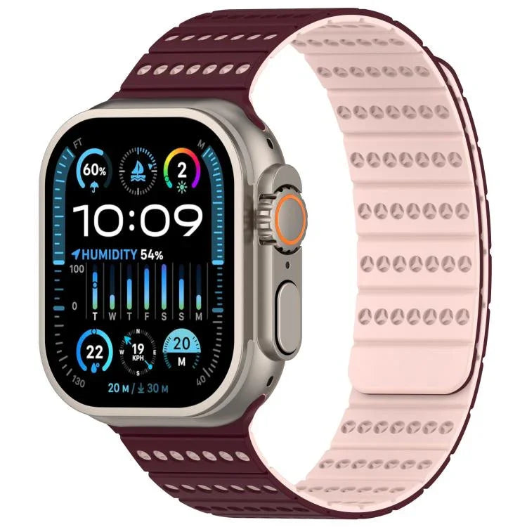Magnetisches Armband in Wabenform, passend für Apple Watch 42 mm / 41 mm / 40 mm / 38 mm und 46 mm / 49 mm / 45 mm / 44 mm