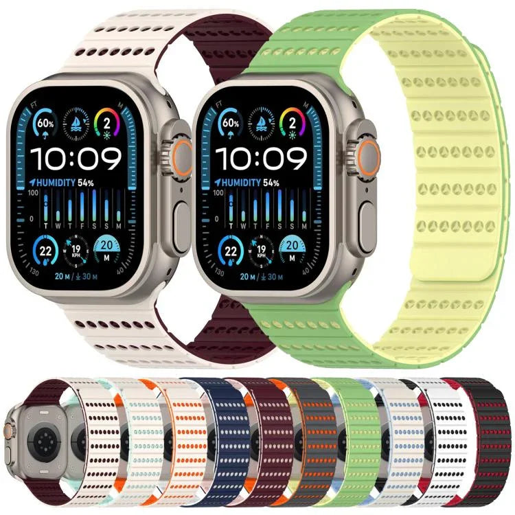 Magnetisches Armband in Wabenform, passend für Apple Watch 42 mm / 41 mm / 40 mm / 38 mm und 46 mm / 49 mm / 45 mm / 44 mm