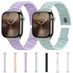 Candy Drei-Perlen-Armband mit Magnetverschluss aus Polycarbonat, passend für Apple Watch 46 mm / 49 mm / 45 mm / 44 mm und 42 mm / 41 mm / 40 mm / 38 mm
