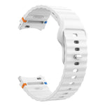 Silikonarmband mit Wellenmuster und Ziernähten, 20 mm breit, für Samsung Galaxy Watch 7 (40 mm/44 mm)
