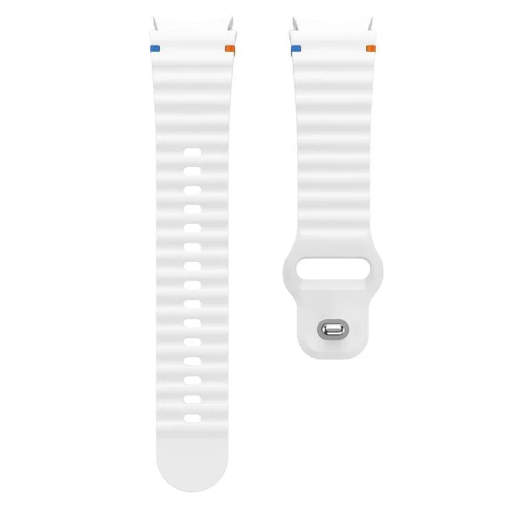 Silikonarmband mit Wellenmuster und Ziernähten, 20 mm breit, für Samsung Galaxy Watch 7 (40 mm/44 mm)