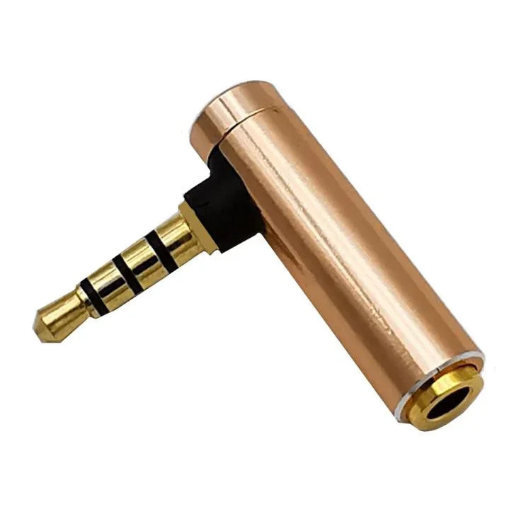 JUNSUNMAY 90 Grad rechtwinkliger 3,5 mm TRRS Stecker auf Buchse Audio Adapter Anschluss