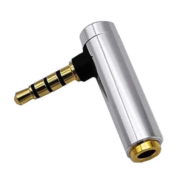 JUNSUNMAY 90 Grad rechtwinkliger 3,5 mm TRRS Stecker auf Buchse Audio Adapter Anschluss