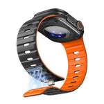 Norman Magnetisches Silikon-Uhrenarmband, für Apple Watch 46 mm / 49 mm / 45 mm / 44 mm, für Apple Watch 42 mm / 41 mm / 40 mm / 38 mm