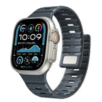 Norman Magnetisches Silikon-Uhrenarmband, für Apple Watch 46 mm / 49 mm / 45 mm / 44 mm, für Apple Watch 42 mm / 41 mm / 40 mm / 38 mm