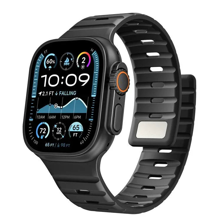 Norman Magnetisches Silikon-Uhrenarmband, für Apple Watch 46 mm / 49 mm / 45 mm / 44 mm, für Apple Watch 42 mm / 41 mm / 40 mm / 38 mm