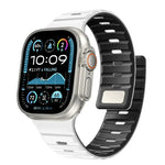 Norman Magnetisches Silikon-Uhrenarmband, für Apple Watch 46 mm / 49 mm / 45 mm / 44 mm, für Apple Watch 42 mm / 41 mm / 40 mm / 38 mm