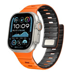 Norman Magnetisches Silikon-Uhrenarmband, für Apple Watch 46 mm / 49 mm / 45 mm / 44 mm, für Apple Watch 42 mm / 41 mm / 40 mm / 38 mm