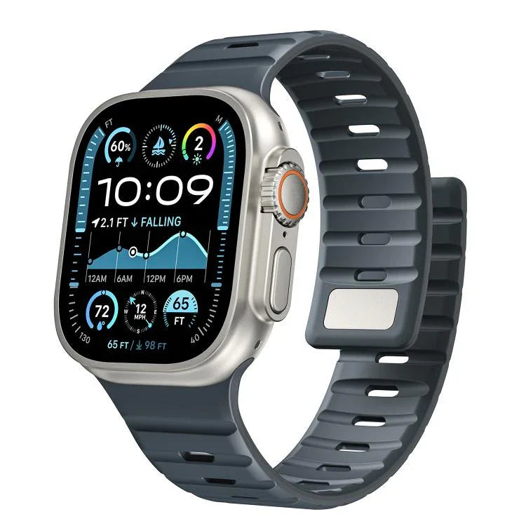 Norman Magnetisches Silikon-Uhrenarmband, für Apple Watch 46 mm / 49 mm / 45 mm / 44 mm, für Apple Watch 42 mm / 41 mm / 40 mm / 38 mm