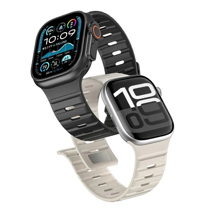 Norman Magnetisches Silikon-Uhrenarmband, für Apple Watch 46 mm / 49 mm / 45 mm / 44 mm, für Apple Watch 42 mm / 41 mm / 40 mm / 38 mm