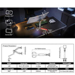 NORTH BAYOU L50 32-60 Zoll Gaming-Bildschirm RGB-Licht Gebogen Ultrawide Flacher Monitorständer