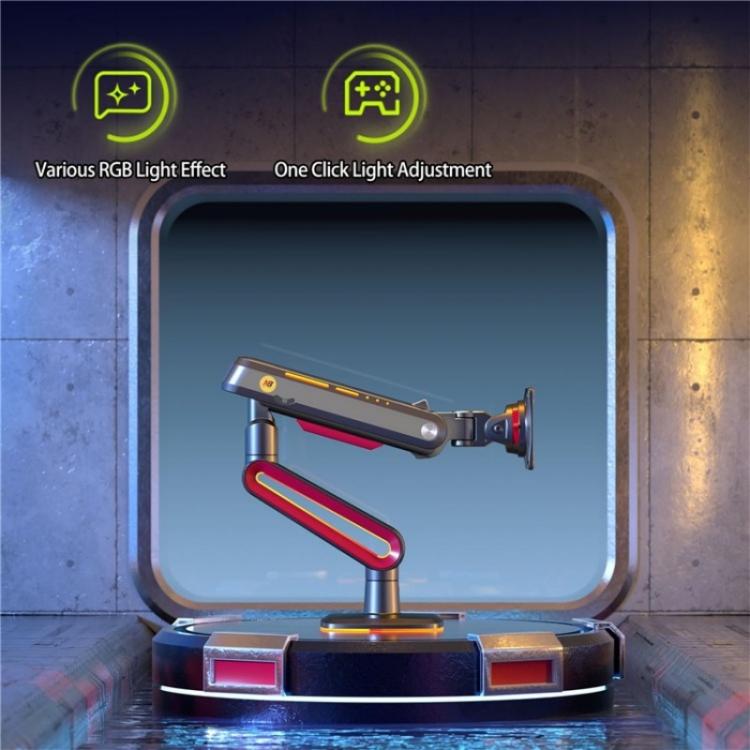 NORTH BAYOU L60 RGB Light Desk Mount Halterung 32-60 Zoll Gaming Monitor Arm Stand, L60