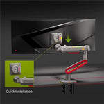 NORTH BAYOU L60 RGB Light Desk Mount Halterung 32-60 Zoll Gaming Monitor Arm Stand, L60