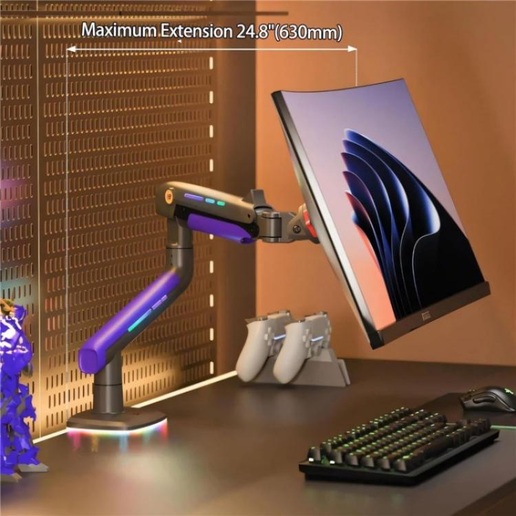 NORTH BAYOU G60 32-60 Zoll Flat Ultrawide Curved Hängender Arm Gaming Monitorständer, G60
