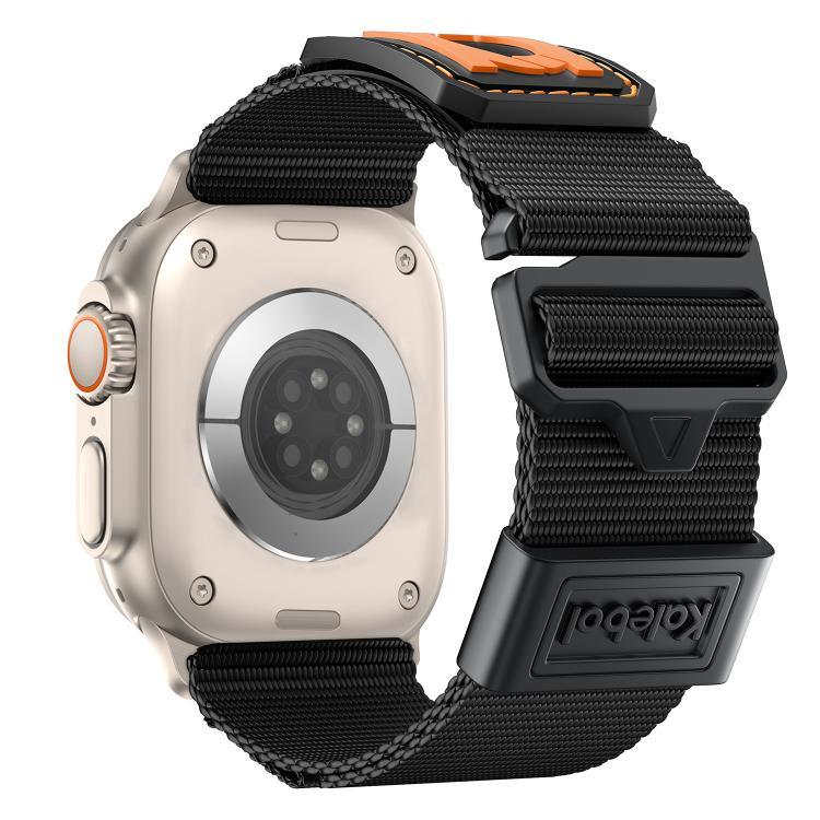 Kalebol Sportarmband aus geflochtenem Nylon, passend für Apple Watch 46 mm / 49 mm / 45 mm / 44 mm und 42 mm / 41 mm / 40 mm / 38 mm