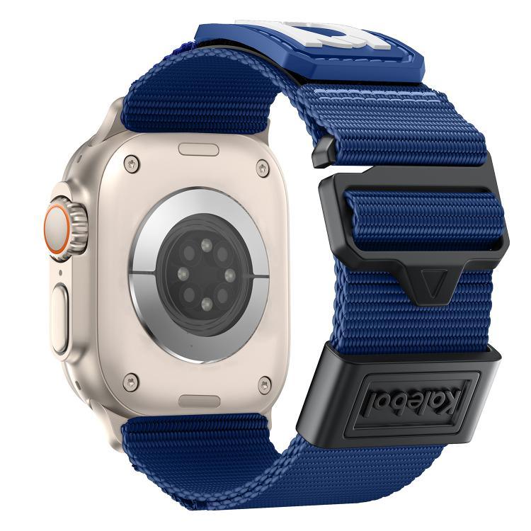 Kalebol Sportarmband aus geflochtenem Nylon, passend für Apple Watch 46 mm / 49 mm / 45 mm / 44 mm und 42 mm / 41 mm / 40 mm / 38 mm