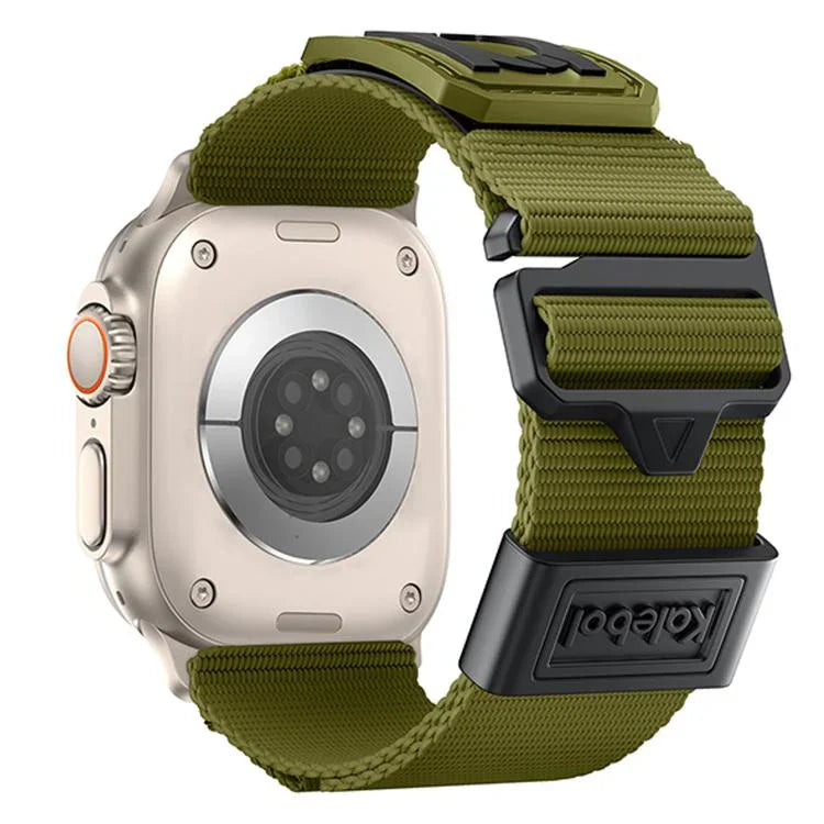 Kalebol Sportarmband aus geflochtenem Nylon, passend für Apple Watch 46 mm / 49 mm / 45 mm / 44 mm und 42 mm / 41 mm / 40 mm / 38 mm