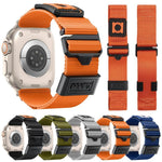 Kalebol Sportarmband aus geflochtenem Nylon, passend für Apple Watch 46 mm / 49 mm / 45 mm / 44 mm und 42 mm / 41 mm / 40 mm / 38 mm