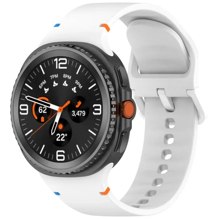 Für Samsung Galaxy Watch8 / Watch8 Classic, genähtes, einfarbiges Silikonarmband, S, M