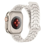 Steel Dragon Scale Magnetic Silicone Watch Band, For Apple Watch 46mm / 49mm / 45mm / 44mm