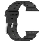 Zweifarbiges Silikonarmband mit Diamantstruktur, für Apple Watch 46 mm / 49 mm / 45 mm / 44 mm
