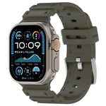 Zweifarbiges Silikonarmband mit Diamantstruktur, für Apple Watch 46 mm / 49 mm / 45 mm / 44 mm