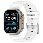 Zweifarbiges Silikonarmband mit Diamantstruktur, für Apple Watch 46 mm / 49 mm / 45 mm / 44 mm