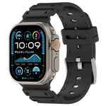 Zweifarbiges Silikonarmband mit Diamantstruktur, für Apple Watch 46 mm / 49 mm / 45 mm / 44 mm