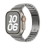 Abnehmbares, gebogenes Edelstahl-Armband, passend für Apple Watch 46 mm / 49 mm / 45 mm / 44 mm und 42 mm / 41 mm / 40 mm / 38 mm