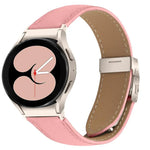 Schnellverschluss-Armband aus Leder mit Litschi-Textur und Sternenlicht-Schildkrötenverschluss, passend für Samsung Galaxy Watch 7 (40/44 mm)