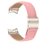 Schnellverschluss-Armband aus Leder mit Litschi-Textur und Sternenlicht-Schildkrötenverschluss, passend für Samsung Galaxy Watch 7 (40/44 mm)