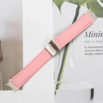 Schnellverschluss-Armband aus Leder mit Litschi-Textur und Sternenlicht-Schildkrötenverschluss, passend für Samsung Galaxy Watch 7 (40/44 mm)