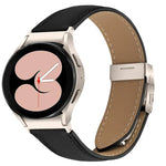 Schnellverschluss-Armband aus Leder mit Litschi-Textur und Sternenlicht-Schildkrötenverschluss, passend für Samsung Galaxy Watch 7 (40/44 mm)