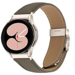 Schnellverschluss-Armband aus Leder mit Litschi-Textur und Sternenlicht-Schildkrötenverschluss, passend für Samsung Galaxy Watch 7 (40/44 mm)