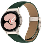 Schnellverschluss-Armband aus Leder mit Litschi-Textur und Sternenlicht-Schildkrötenverschluss, passend für Samsung Galaxy Watch 7 (40/44 mm)