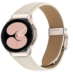 Schnellverschluss-Armband aus Leder mit Litschi-Textur und Sternenlicht-Schildkrötenverschluss, passend für Samsung Galaxy Watch 7 (40/44 mm)