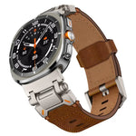 Explorer Edelstahl-Lederarmband für Samsung Galaxy Watch Ultra 47 mm / Ultra 2025
