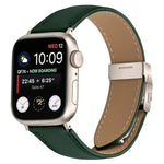Litschi-Textur, Sternenlicht-Klapparmband aus Leder, passend für Apple Watch 46 mm / 49 mm / 45 mm / 44 mm und 42 mm / 41 mm / 40 mm / 38 mm