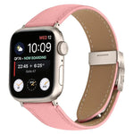 Litschi-Textur, Sternenlicht-Klapparmband aus Leder, passend für Apple Watch 46 mm / 49 mm / 45 mm / 44 mm und 42 mm / 41 mm / 40 mm / 38 mm