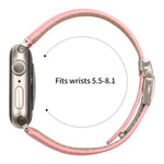 Litschi-Textur, Sternenlicht-Klapparmband aus Leder, passend für Apple Watch 46 mm / 49 mm / 45 mm / 44 mm und 42 mm / 41 mm / 40 mm / 38 mm