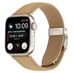 Litschi-Textur, Sternenlicht-Klapparmband aus Leder, passend für Apple Watch 46 mm / 49 mm / 45 mm / 44 mm und 42 mm / 41 mm / 40 mm / 38 mm
