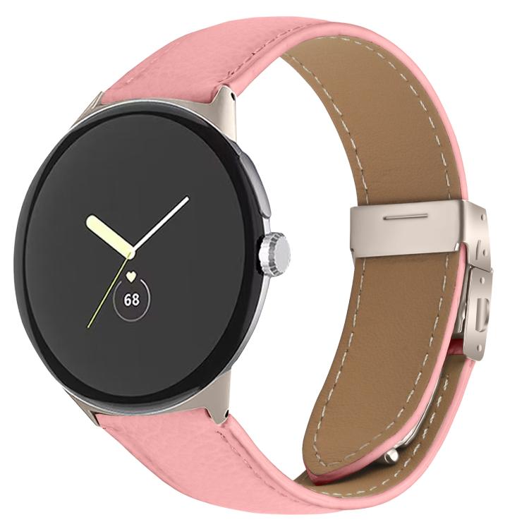 Uhrenarmband aus Lychee-Textur-Starlight-Schildkrötenrücken-Leder mit Schnalle für Google Pixel Watch 4 / 3 / 2 / 1 41mm
