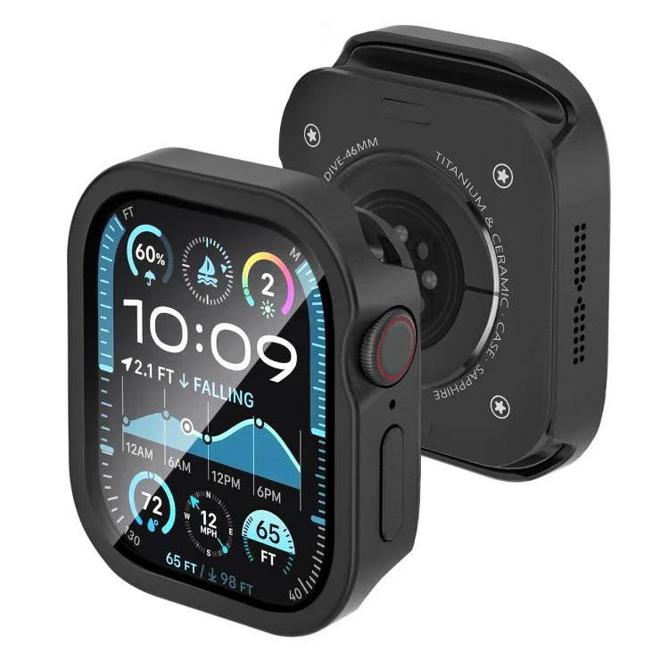 Uhrengehäuse aus gehärtetem Aluminium mit integrierter Schutzfolie, für Apple Watch Series 11 / 10 46 mm