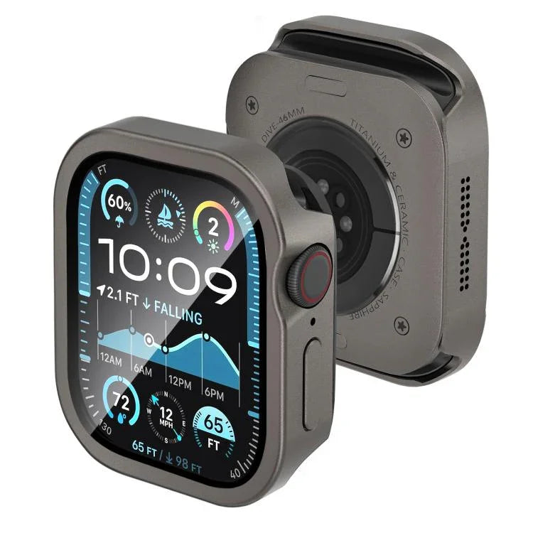 Uhrengehäuse aus gehärtetem Aluminium mit integrierter Schutzfolie, für Apple Watch Series 11 / 10 46 mm