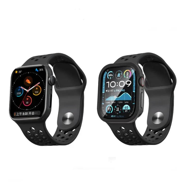 Uhrengehäuse aus gehärtetem Aluminium mit integrierter Schutzfolie, für Apple Watch Series 11 / 10 46 mm