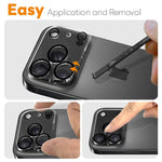 2 St. NORTHJO Kameraobjektivschutz 3D Night Shot Displayschutzfolie aus gehärtetem Glas, Für iPhone 17 Pro Max, Für iPhone 17 Pro, Für iPhone 17, Für iPhone Air