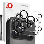 2 St. NORTHJO Kameraobjektivschutz 3D Night Shot Displayschutzfolie aus gehärtetem Glas, Für iPhone 17 Pro Max, Für iPhone 17 Pro, Für iPhone 17, Für iPhone Air